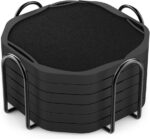 UMIRRO Absorbent Coasters for Drinks with Holder