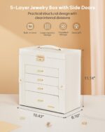 Homde Synthetic Leather Huge Jewelry Box - Image 5