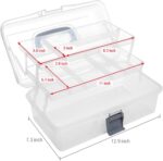 13 Inch Transparent Plastic Empty Multipurpose Storage Box - Image 2