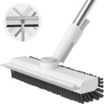 Floor Scrub Brush with Long Handle 3 in 1