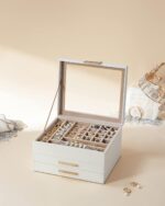 Jewelry Box Organizer with Glass Lid - Image 2
