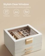 Jewelry Box Organizer with Glass Lid - Image 5