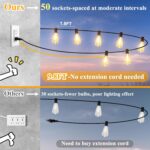 Brightever LED Outdoor String Lights 100FT Patio Lights - Image 6