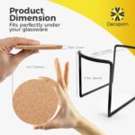 Cork Coasters for Drinks with Metal Holder - 16 Pcs Round 4 inch - Image 5