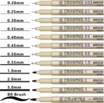 Muchcute Micro Fineliner Drawing Art Pens: 12 Black - Image 7