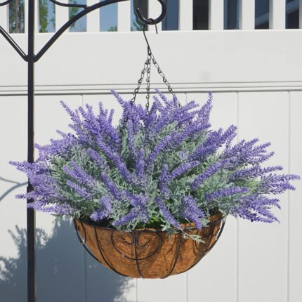 Artificial Faux Outdoor Hanging Flowers Plants Basket