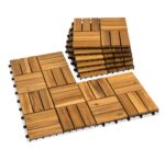 Acacia Wood Decking Tiles 9PCS