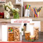 EatNeat 4‑Piece Glass Canister Set with Airtight Bamboo Lids - Image 3