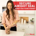 EatNeat 4‑Piece Glass Canister Set with Airtight Bamboo Lids - Image 7