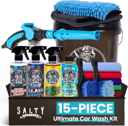 Salty Captain Ultimate 15-Piece Car Cleaning Kit