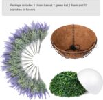 Artificial Faux Outdoor Hanging Flowers Plants Basket - Image 5