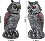 HEDOC 2 Pack Fake Owl Decoys to Scare Birds Away - Image 6