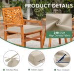 Outdoor Chair Cushions Set of 4 - Image 6