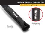 Titan 63125 5-Piece Hammer Set - Image 6