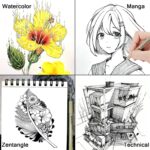 Muchcute Micro Fineliner Drawing Art Pens: 12 Black - Image 2