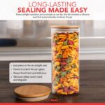 EatNeat 4‑Piece Glass Canister Set with Airtight Bamboo Lids - Image 2