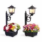 PASAMIC 2 in 1 Outdoor Flower Pots for Real or Fake Flowers